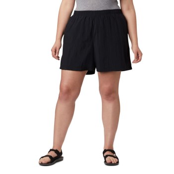 Columbia Ženske Kratke Hlače - Sandy River Plus Size Crne | BVAL-04751